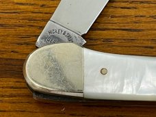 Battle Axe "Court House Canoe" 2-Blade Folding Knife w/Scrimshaw Mother of Pearl Scales Germany
