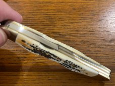 Frost Cutlery Steel Warrior SW-116WABS -3-Blade Lockback Whittler Folding Knife w/Jigged Bone Scales