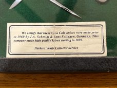 J. A. Schmidt Pre-1960 Coca Cola Advertising Knife Set Germany