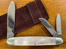 Napanoch Knife Co. 3-Blade Whittler Folding Knife w/Mother of Pearl Scales Germany