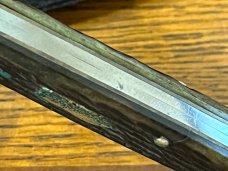 Napanoch Knife Co. 3-Blade Whittler Folding Knife w/Jigged Stag Scales Germany 