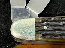 Napanoch Knife Co. 3-Blade Whittler Folding Knife w/Jigged Stag Scales Germany 