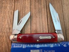 Schrade+ Heritage Series Split Backspring Whittler Smooth Red Bone 1983