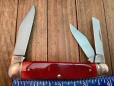 Schrade+ Heritage Series Split Backspring Whittler Smooth Red Bone 1983