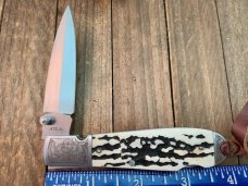 A.G. Russell Agents Knife Shaved Stag ATS-34 Blade