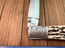 A.G. Russell Agents Knife Shaved Stag ATS-34 Blade