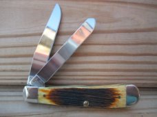 Case XX Antique Barnboard Jigged 6254 Trapper  SS 