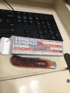 Case backpocket 61546 cv carbon steel chestnut bone