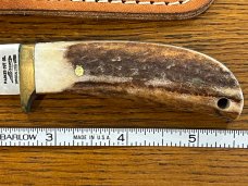 Parker Cut. Co. 5 1/2" Drop Point Hunting Knife w/Stag Scales Japan