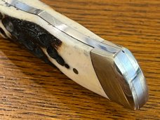 Parker Cut. Co. 6 1/2" Drop Point Hunting Knife w/Stag Scales Japan