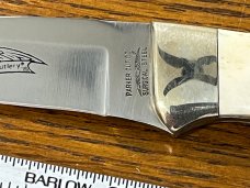Parker Cut. Co. 6 1/2" Drop Point Hunting Knife w/Stag Scales Japan