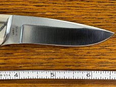 Parker Cut. Co. 6 1/2" Drop Point Hunting Knife w/Stag Scales Japan