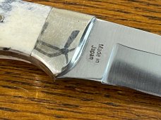 Parker Cut. Co. 6 1/2" Drop Point Hunting Knife w/Stag Scales Japan