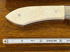 Parker Cut. Co. 7 3/8" Clip Point Hunting Knife w/Ivory Colored Handle Japan
