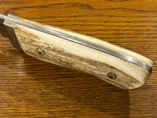 Parker Cut. Co. 8 5/8" Drop Point Hunting Knife w/Stag Scales