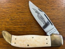 Parker Cut. Co. Clasp Folding Knife w/Smooth Bone Scales Japan