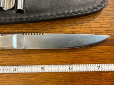 Parker Cut. Co. No. 1997 Straight Back Hunting Knife w/Smooth Bone Scales Japan
