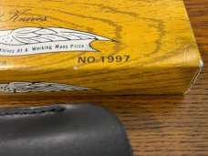 Parker Cut. Co. No. 1997 Straight Back Hunting Knife w/Smooth Bone Scales Japan