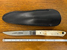 Parker Cut. Co. No. 1997 Straight Back Hunting Knife w/Smooth Bone Scales Japan