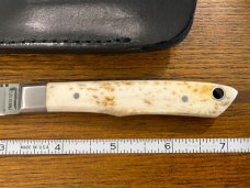 Parker Cut. Co. No. 1997 Straight Back Hunting Knife w/Smooth Bone Scales Japan