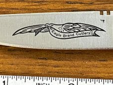 Parker Cut. Co. No. 1997 Straight Back Hunting Knife w/Smooth Bone Scales Japan