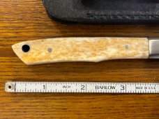 Parker Cut. Co. No. 1997 Straight Back Hunting Knife w/Smooth Bone Scales Japan