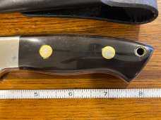 Parker Cut. Co. Tak Fukuta 8 1/8" Drop Point Hunting Knife w/Stainless Steel Blade & Horn Scales Jap