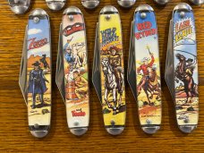 Smoky Mountain Knife Works Novelty Collector's Knives -- Set of 11 Original Western Character Knives