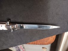 1980's edge co Model 120 White Pearlex Drop Point 9" w/ instruction leaflet