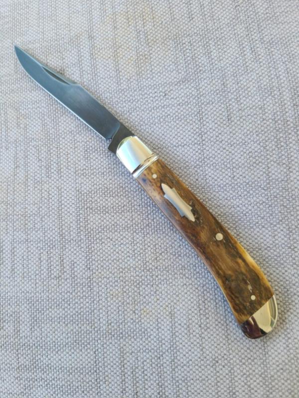 Bobby Toole Mammoth Slimline Trapper..A2..Fluted bolsters & caps..3.75" ..pouch...new..coa.