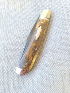 Bobby Toole Mammoth Slimline Trapper..A2..Fluted bolsters & caps..3.75" ..pouch...new..coa.