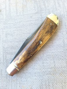 Bobby Toole Mammoth Slimline Trapper..A2..Fluted bolsters & caps..3.75" ..pouch...new..coa.