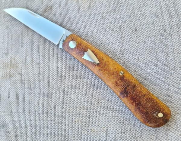 Bobby Toole Shadow Rag Micarta Dogleg Native...4" closed..Cpm154.. .pouch...new..coa.