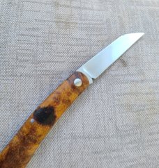 Bobby Toole Shadow Rag Micarta Dogleg Native...4" closed..Cpm154.. .pouch...new..coa.