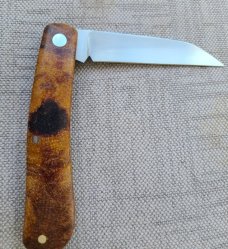 Bobby Toole Shadow Rag Micarta Dogleg Native...4" closed..Cpm154.. .pouch...new..coa.