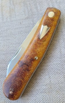 Bobby Toole Shadow Rag Micarta Dogleg Native...4" closed..Cpm154.. .pouch...new..coa.