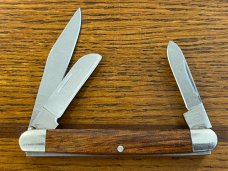 Parker USA Apprentice 3-Blade Stockman Folding Knife w/Wood Scales