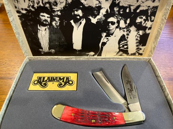 Parker USA Limited Ed Alabama  2-Blade Folding Knife w/Jigged Red Bone Scales SN#260 