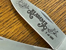 Parker USA Limited Ed Alabama  2-Blade Folding Knife w/Jigged Red Bone Scales SN#260 