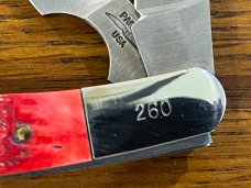 Parker USA Limited Ed Alabama  2-Blade Folding Knife w/Jigged Red Bone Scales SN#260 