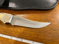 Parker USA Trailing Point Hunting Knife w/Stainless Steel Blade & Stag Scales