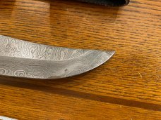 Parker USA/Randall Gilbreath Bowie Knife w/Damascus Blade & India Crown Stag Handle SN#688