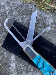 NAPANOCH ** 2022 QUEEN'S SAPPHIRE ACRYLIC DIXIE BARLOW PROTO U.S.A. LAMBS FOOT MAIN BLADE