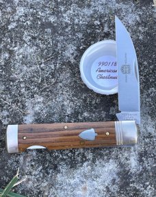 GEC ** 440C 990118 AMERICAN CHESTNUT WALL STREET POCKET KNIFE