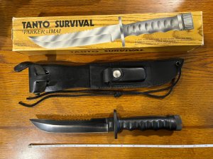 Parker-IMAI Tanto Survival Knife w/Black Surgical Steel Blade Japan K-636B