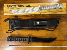 Parker-IMAI Tanto Survival Knife w/Black Surgical Steel Blade Japan K-636B