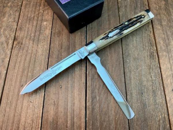 Schatt and Morgan 3 1/4” Doctor’s Knife Bone Stag 2001 Schatt and Morgan 3 1/4” Doctor’s Knife Bone Stag 2001
