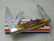Camillus New York USA Sword Brand 1976 Imitation Stag #89 Large Stockman Knife NIB