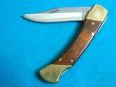 VINTAGE SCHRADE USA LB7 BEAR PAW FOLDING HUNTER POCKET KNIFE KNIVES OLD SHEATH