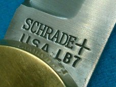 VINTAGE SCHRADE USA LB7 BEAR PAW FOLDING HUNTER POCKET KNIFE KNIVES OLD SHEATH